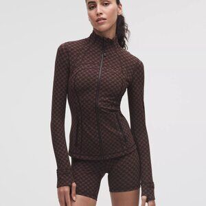 Lululemon Define Jacket Jacquard-Square Heart Jacquard Java Sequoia-NWT